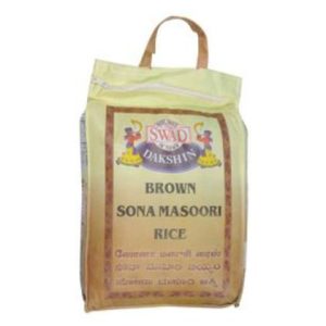 Swad Brown Sona Masoori Rice (20 Lbs)