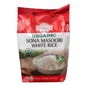 Swad Organic Sona Masoori White Rice ( 10 Lb)
