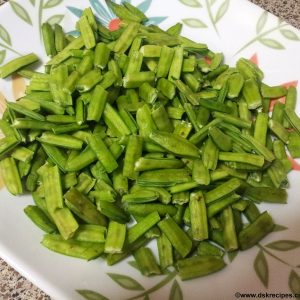 Cut Fresh Gavar/guvar/cluster Beans (0.5 Lb)