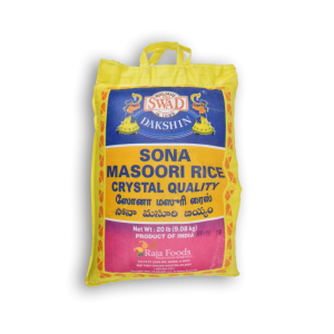 Swad Crystal Quality Sona Masoori Rice (20 Lbs)