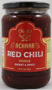 Deep red chili pickle (1.8 lb)