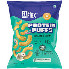 fit & flex protien puffs cream & onion (0.120 lb)