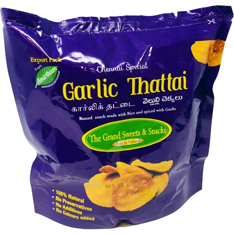 grand sweet and snacks garlic thattai (0.374 lb)