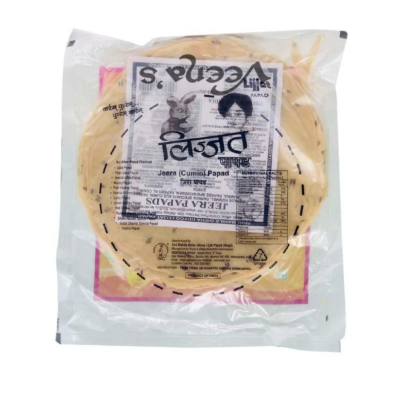 Lijjat Jeera cumin papad (0.440 lb)