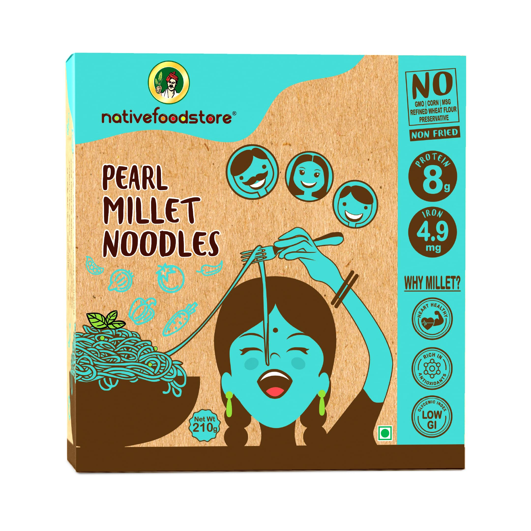 Nativefood pearl millet noodles (0.462 lb)