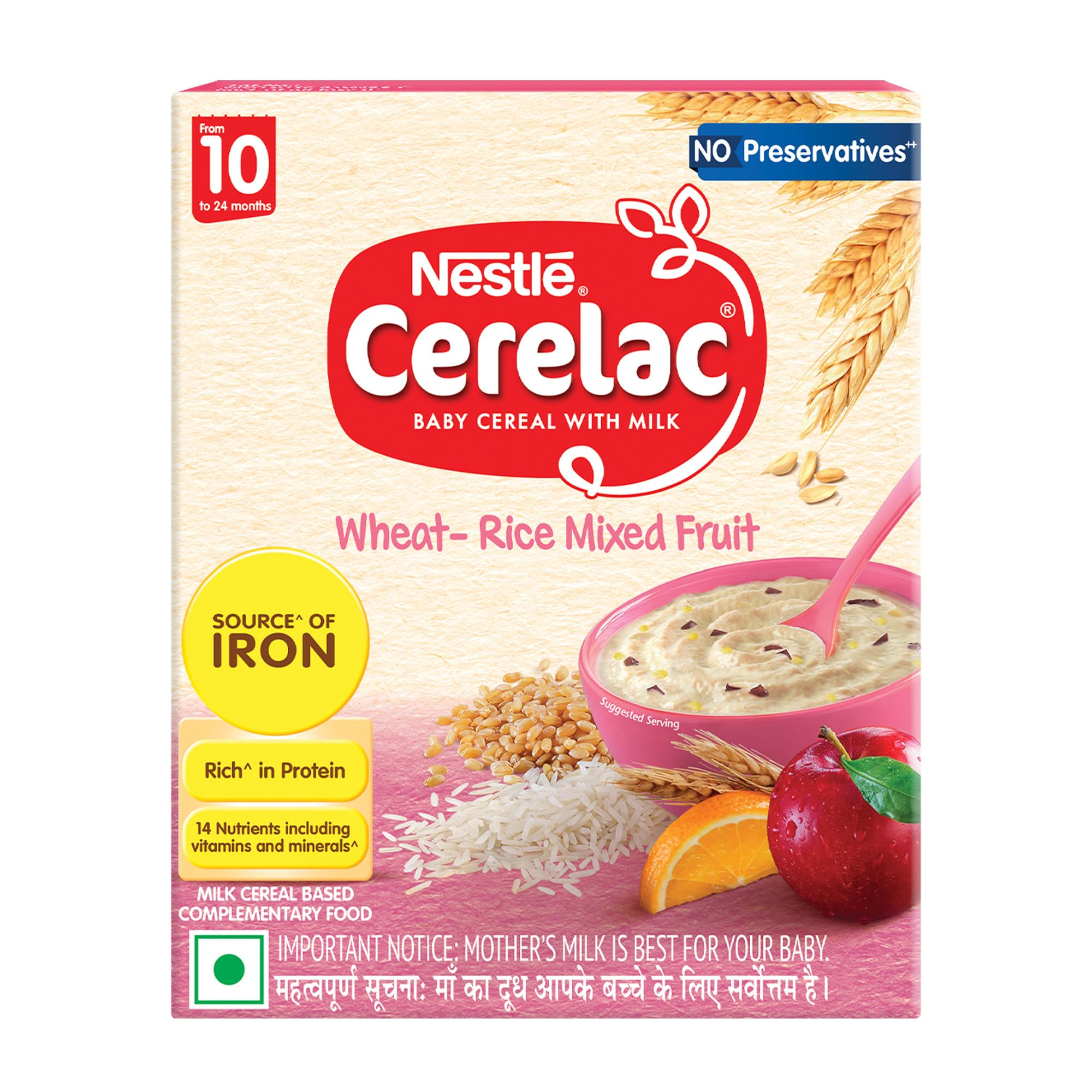 Nestle cerelac wheat-rice mixed fruit (0.660 lb)