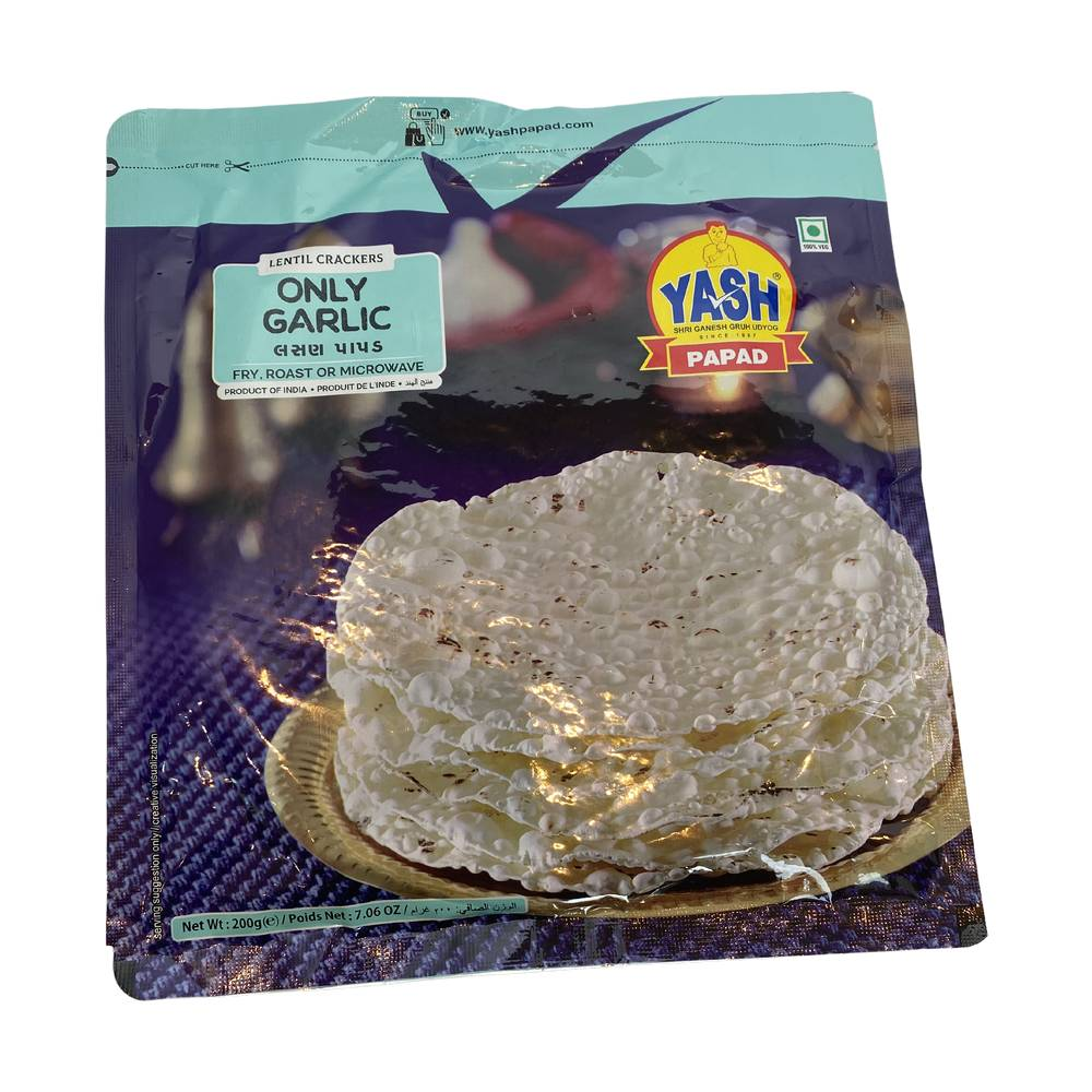 Yash only Garlic papad (0.440 lb)